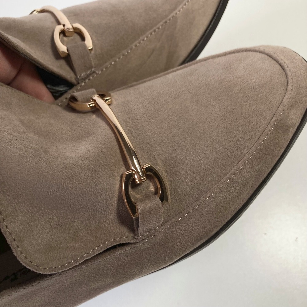 Vintage Havana House Shoes Taupe Polly Loafer Rose Gold Buckle Casual Womens 6.5 - Picture 7 of 11